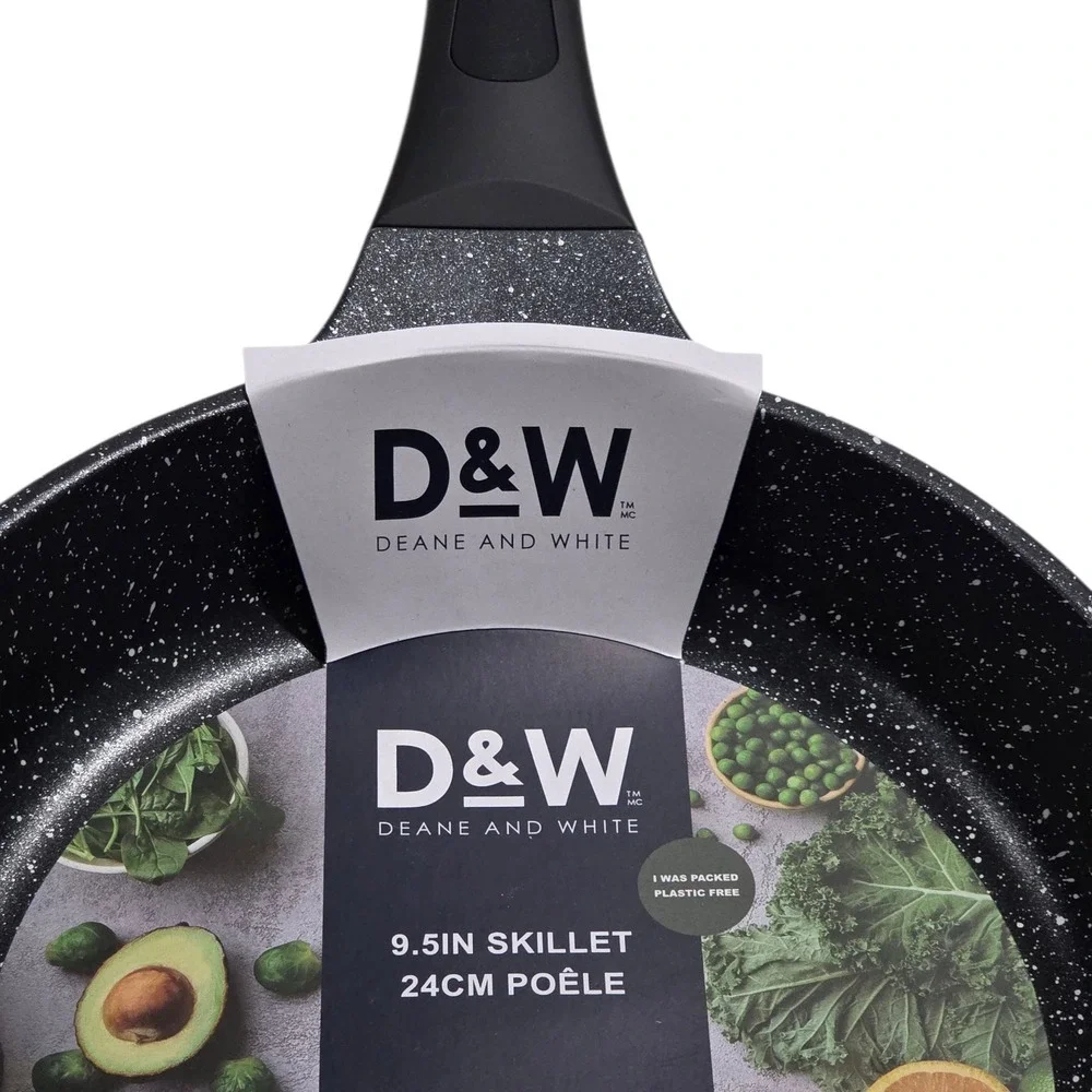 D&W Deane And‎ White Cookware 9.5in Frying Pan Skillet Nonstick Interior Black